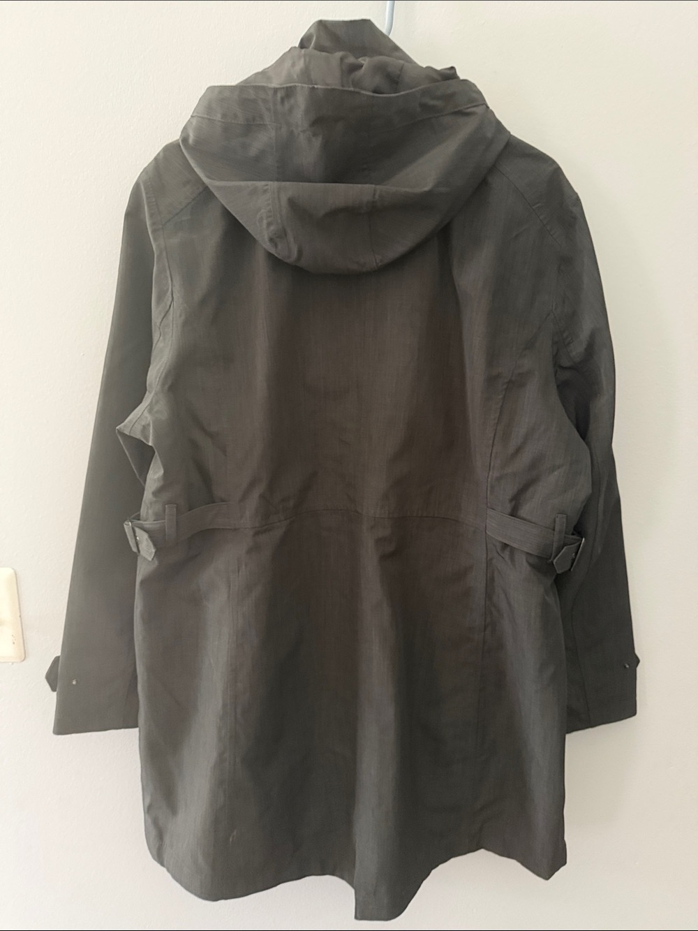 Kirkland Signature Dark Gray Hooded Trench Coat - Picture 2 of 3